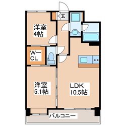 ヒルクレスト水前寺の物件間取画像